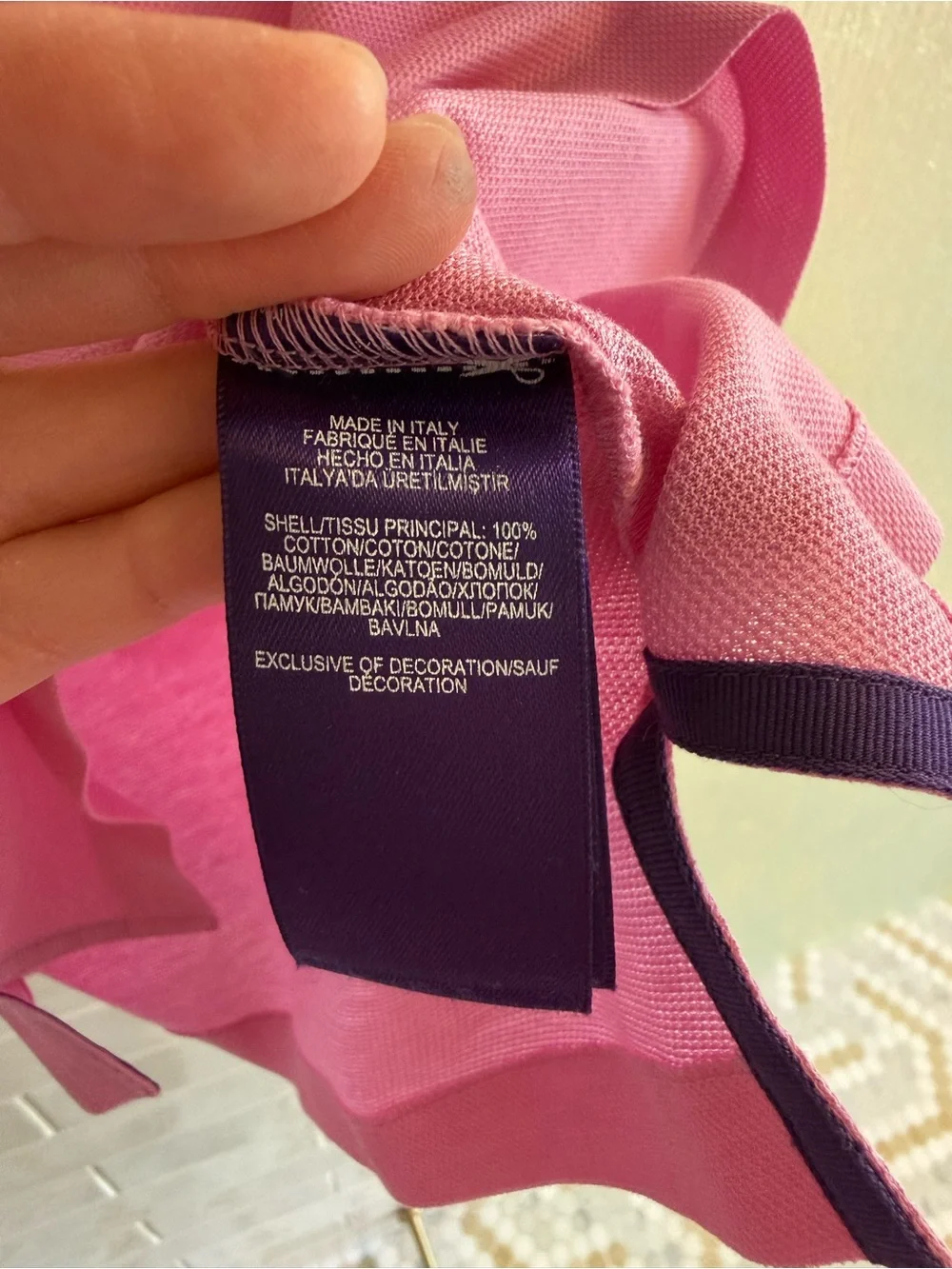 Ralph Lauren Purple Label Men’s Polo Shirt Size Medium Made in Italy